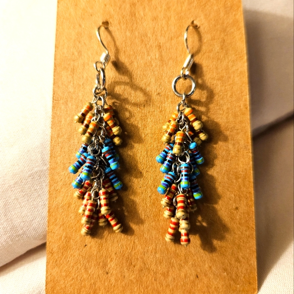 Dangle beaded earrings